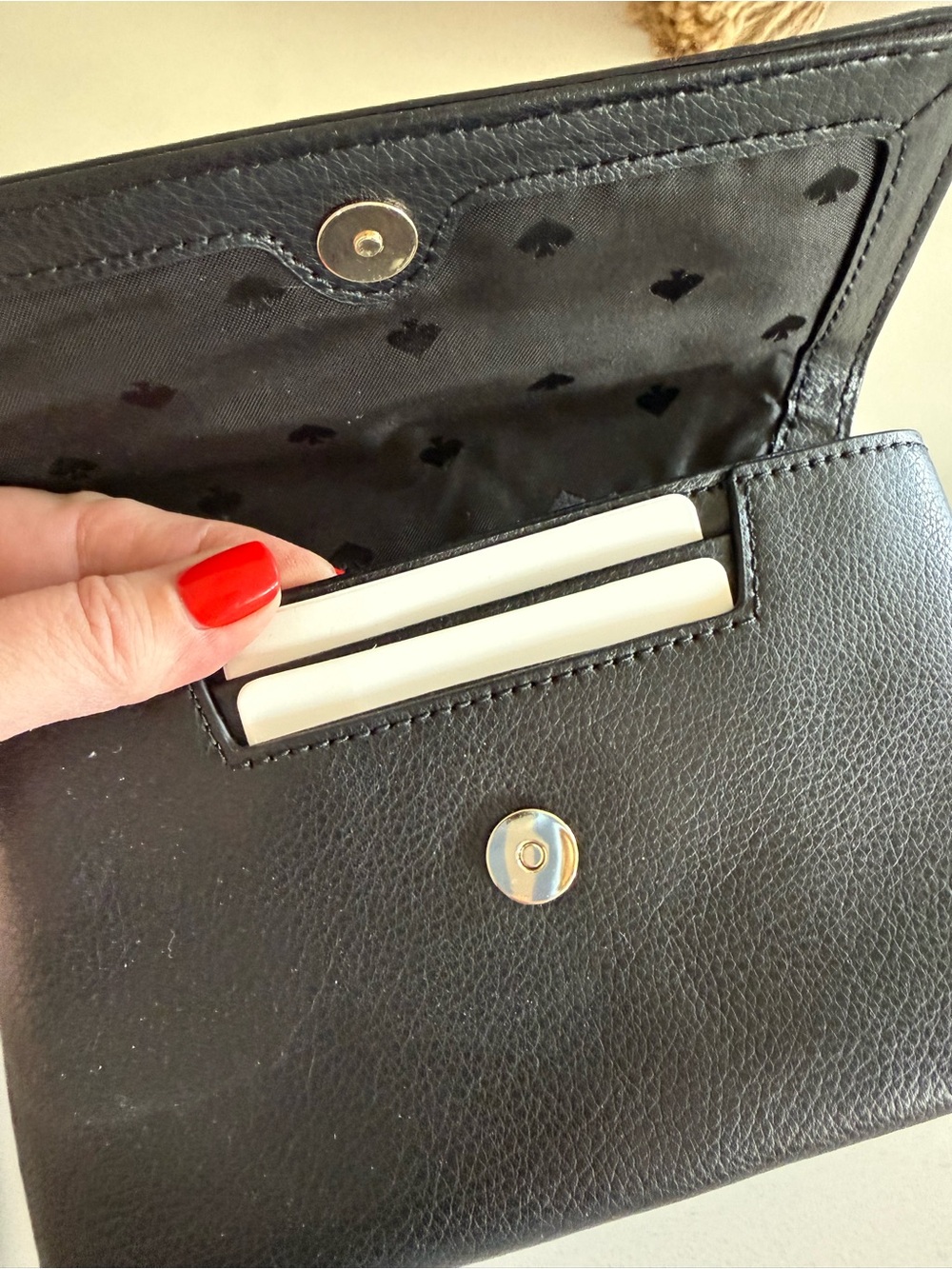 Kate Spade Karlee Black Leather Crossbody Bag with Gold Logo - Picture 7 of 8